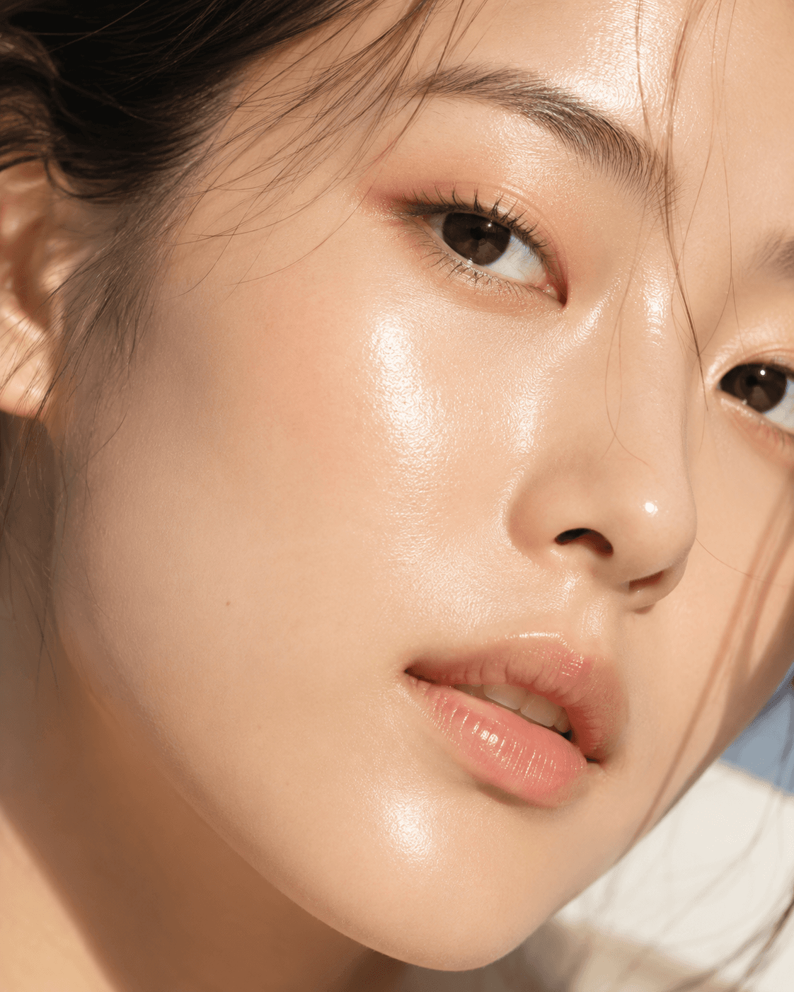 Glass skin Korean beauty skincare result